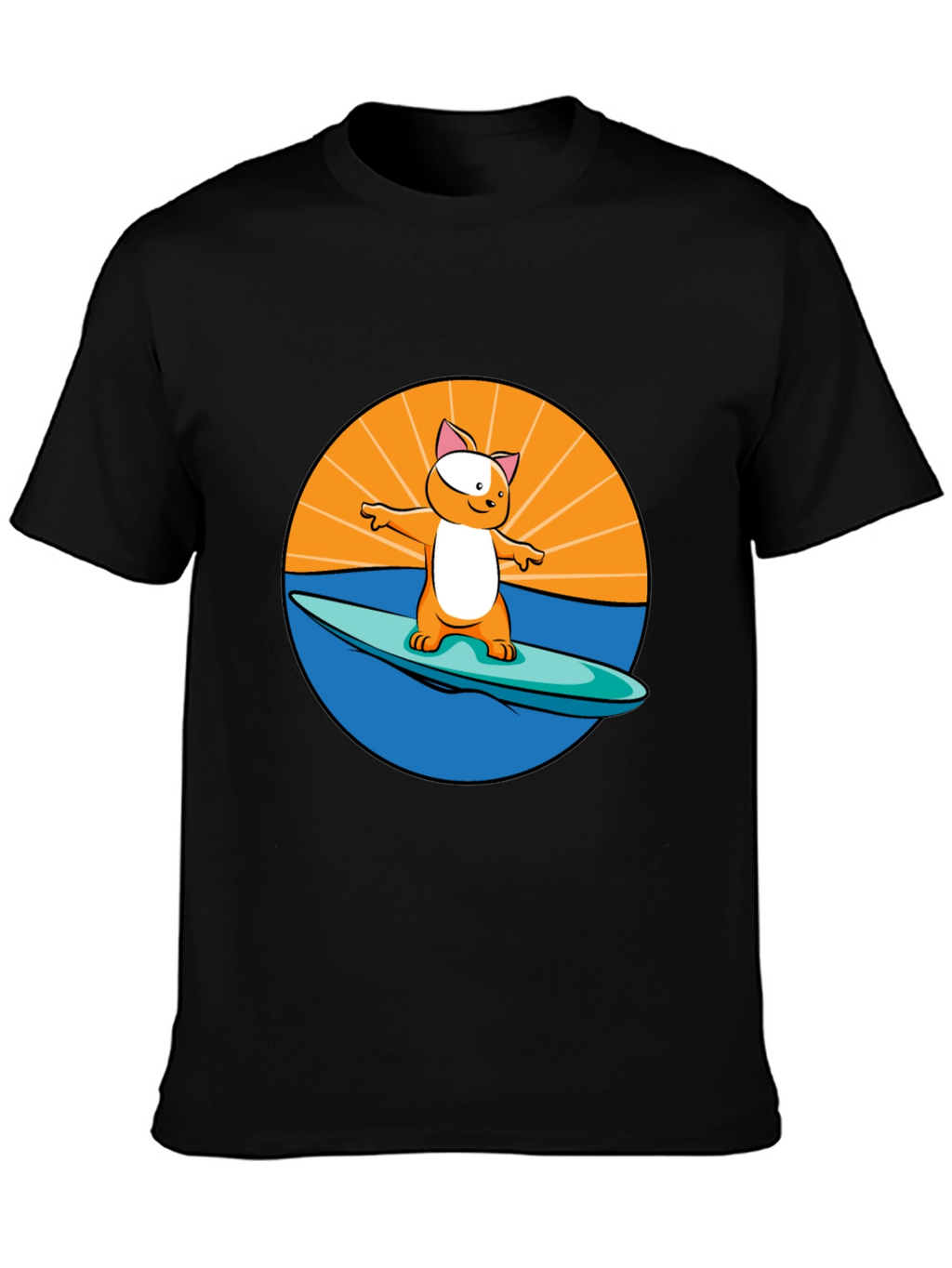 Surfing Cat T-Shirt - Cool Graphic Tee