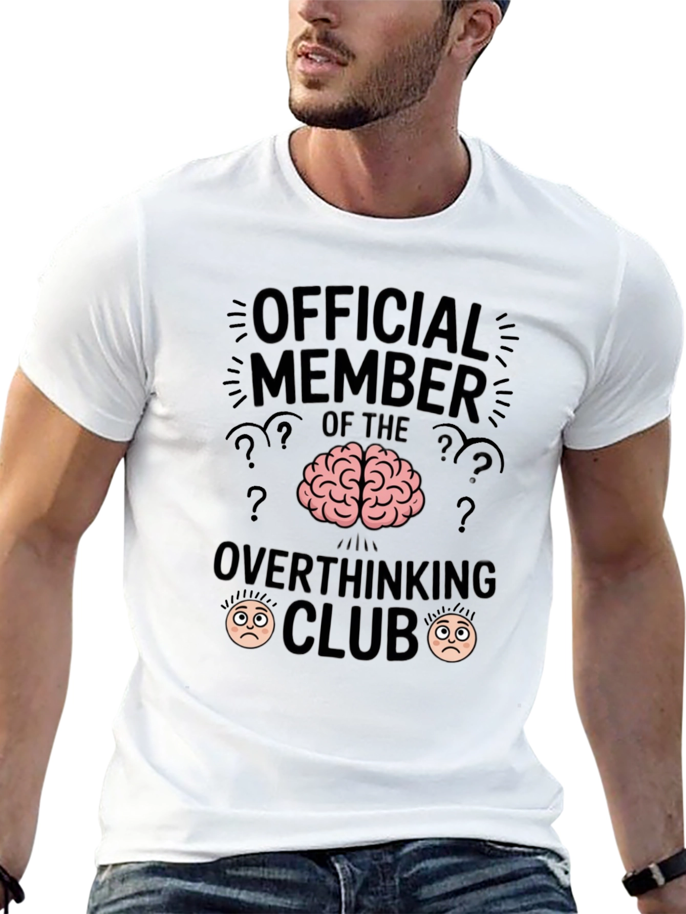Official Member Overthinking Club Funny T-Shirt