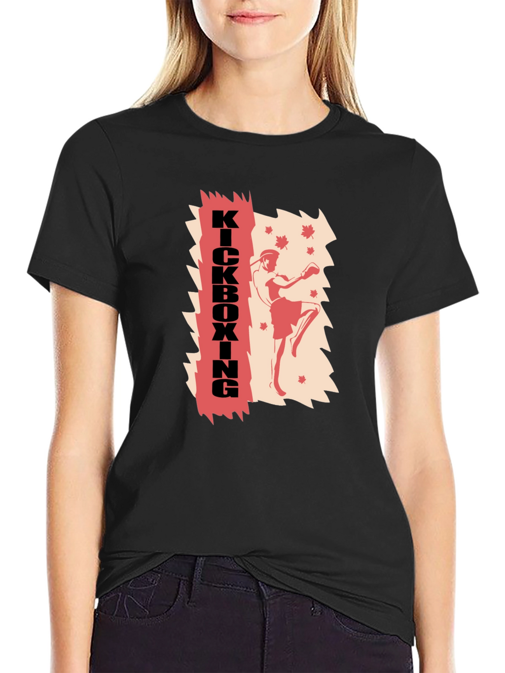 Kickboxing Graphic Print T-Shirt - Martial Arts Style