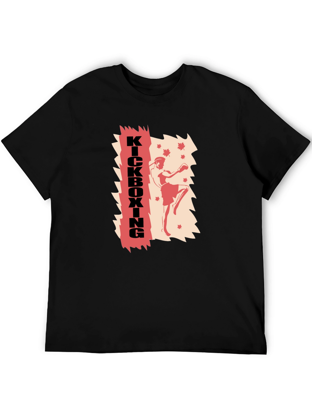 Kickboxing Graphic Print T-Shirt - Martial Arts Style