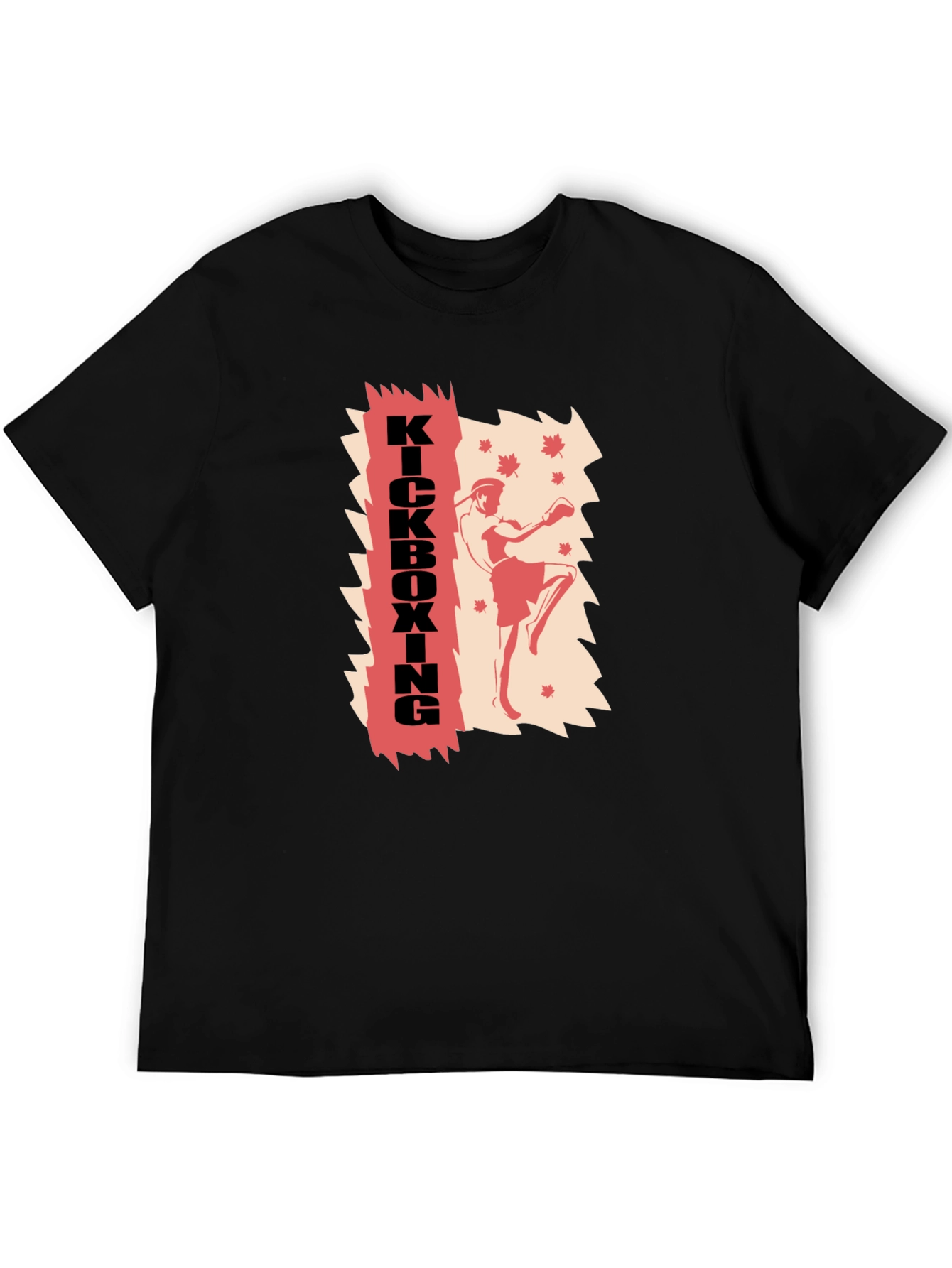 Kickboxing Graphic Print T-Shirt - Martial Arts Style