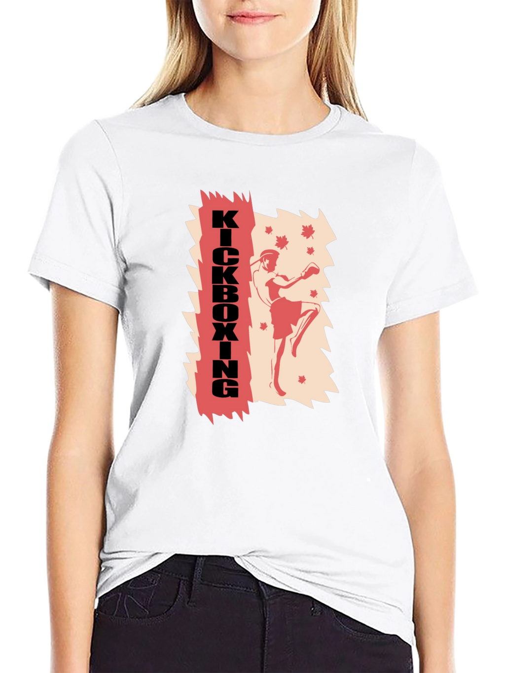 Kickboxing Graphic Print T-Shirt - Martial Arts Style