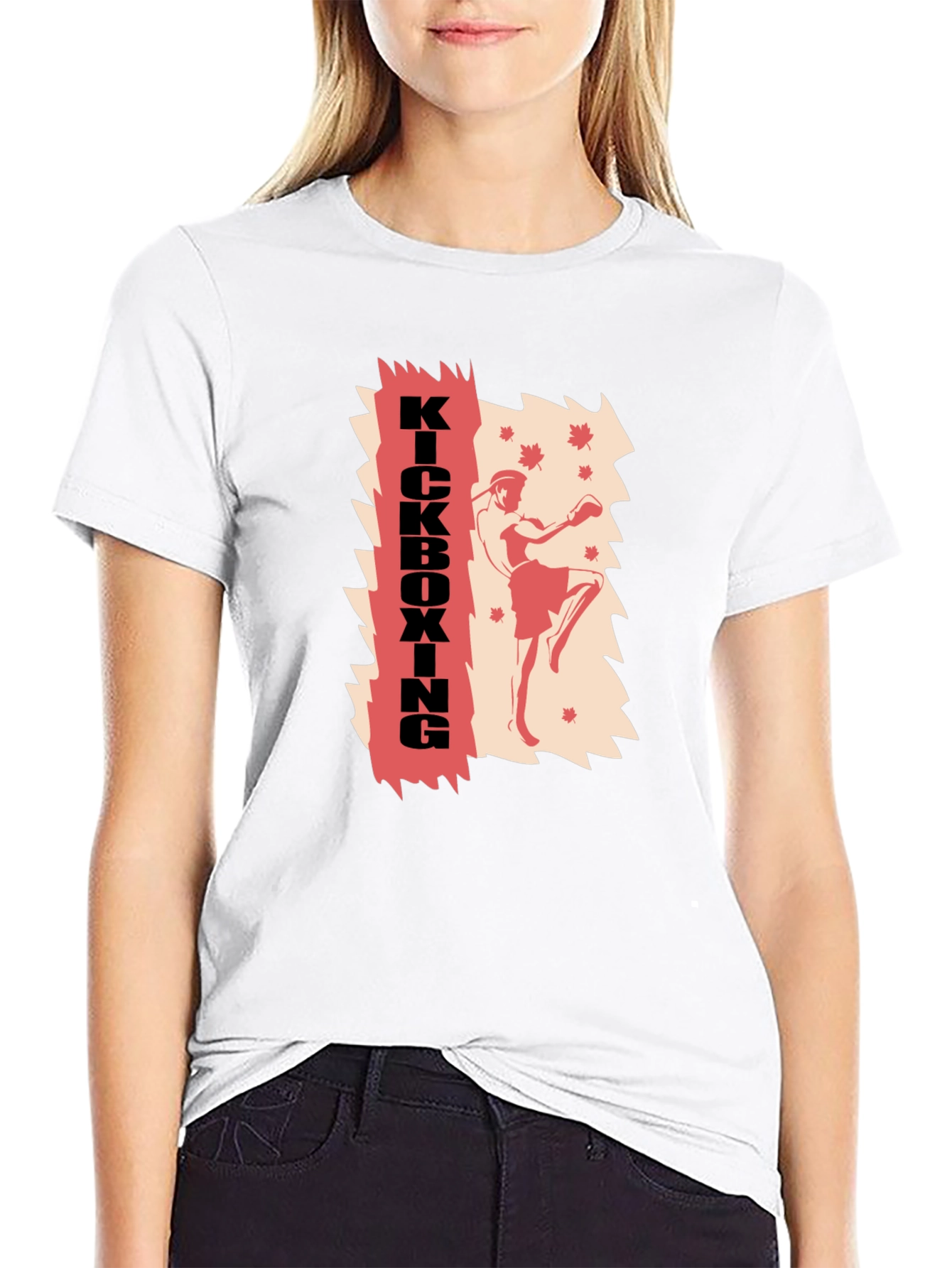 Kickboxing Graphic Print T-Shirt - Martial Arts Style