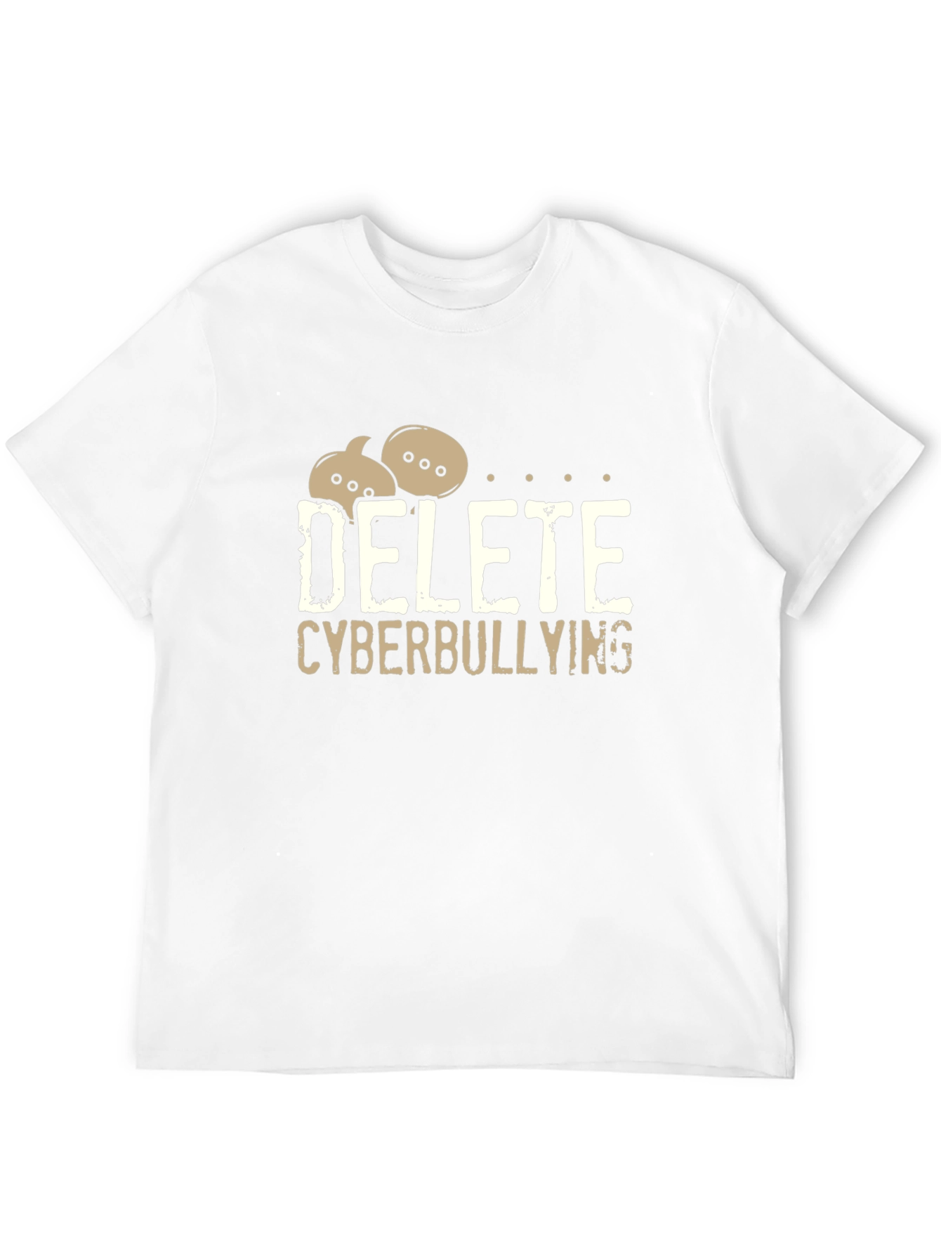 Delete Cyberbullying Black T-Shirt - Anti-Bullying Tee