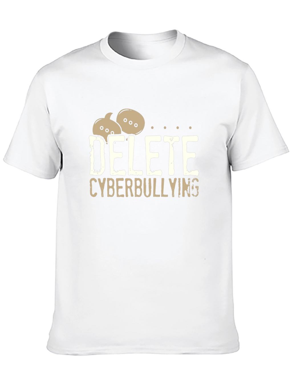 Delete Cyberbullying Black T-Shirt - Anti-Bullying Tee