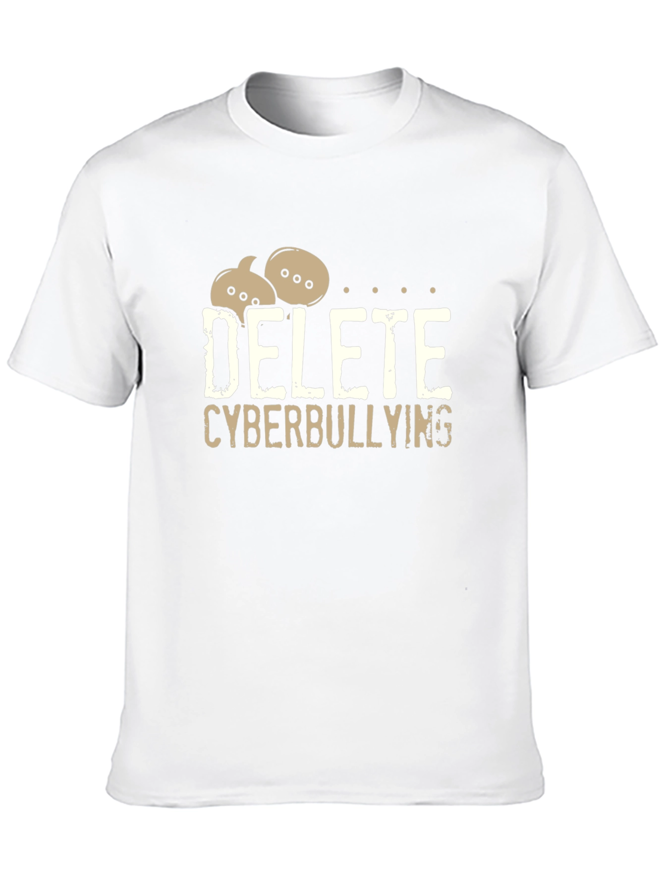 Delete Cyberbullying Black T-Shirt - Anti-Bullying Tee