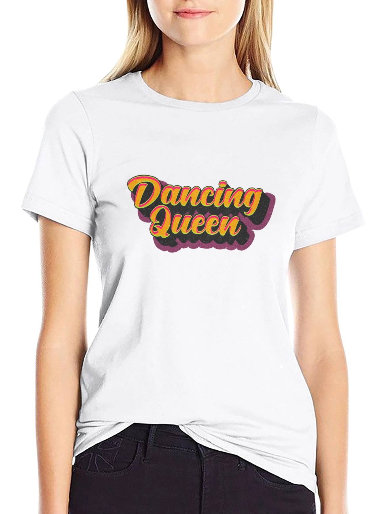 Dancing Queen Black Graphic T-Shirt