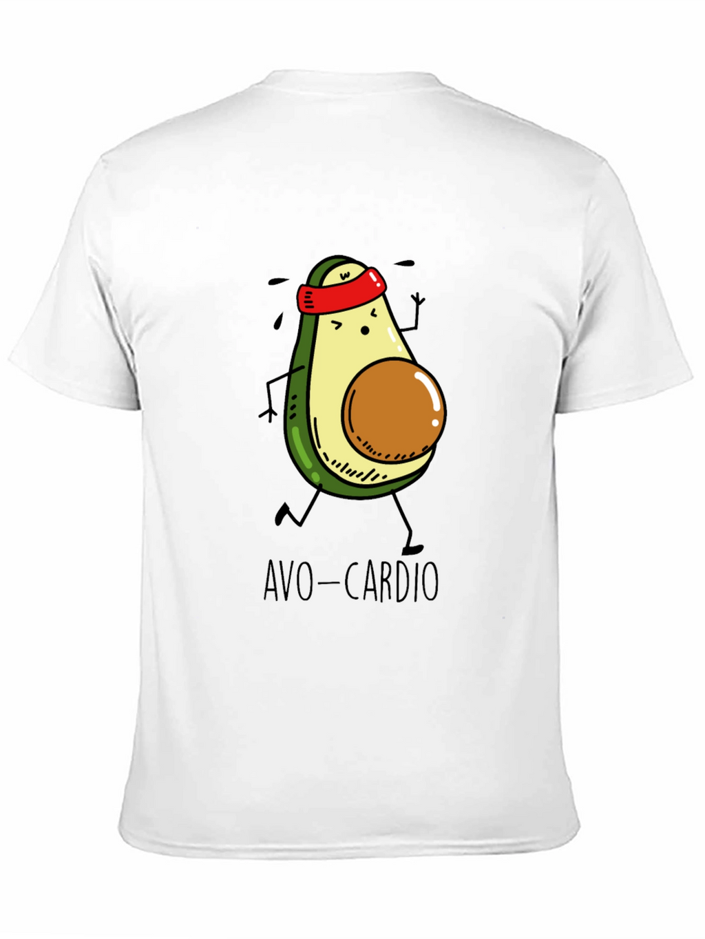 Avo-Cardio Black T-Shirt - Avocado Running Design