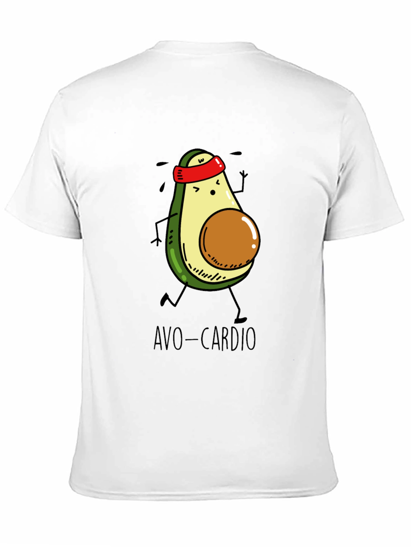 Avo-Cardio Black T-Shirt - Avocado Running Design