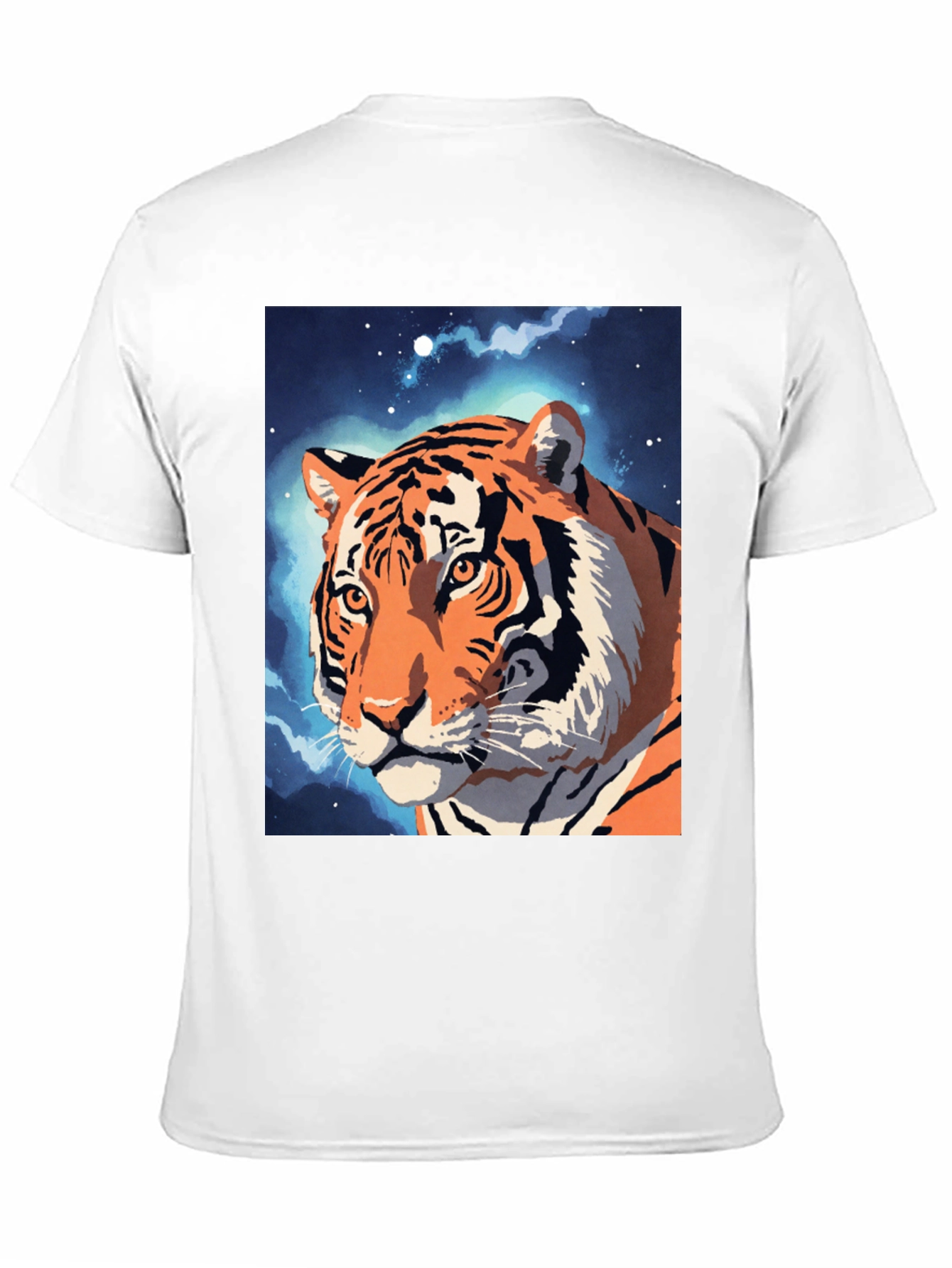 Tiger Galaxy Graphic Tee - Cool Animal Design