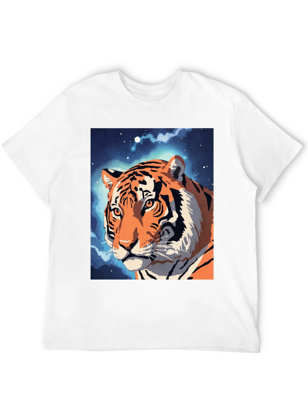 Tiger Galaxy Graphic Tee - Cool Animal Design