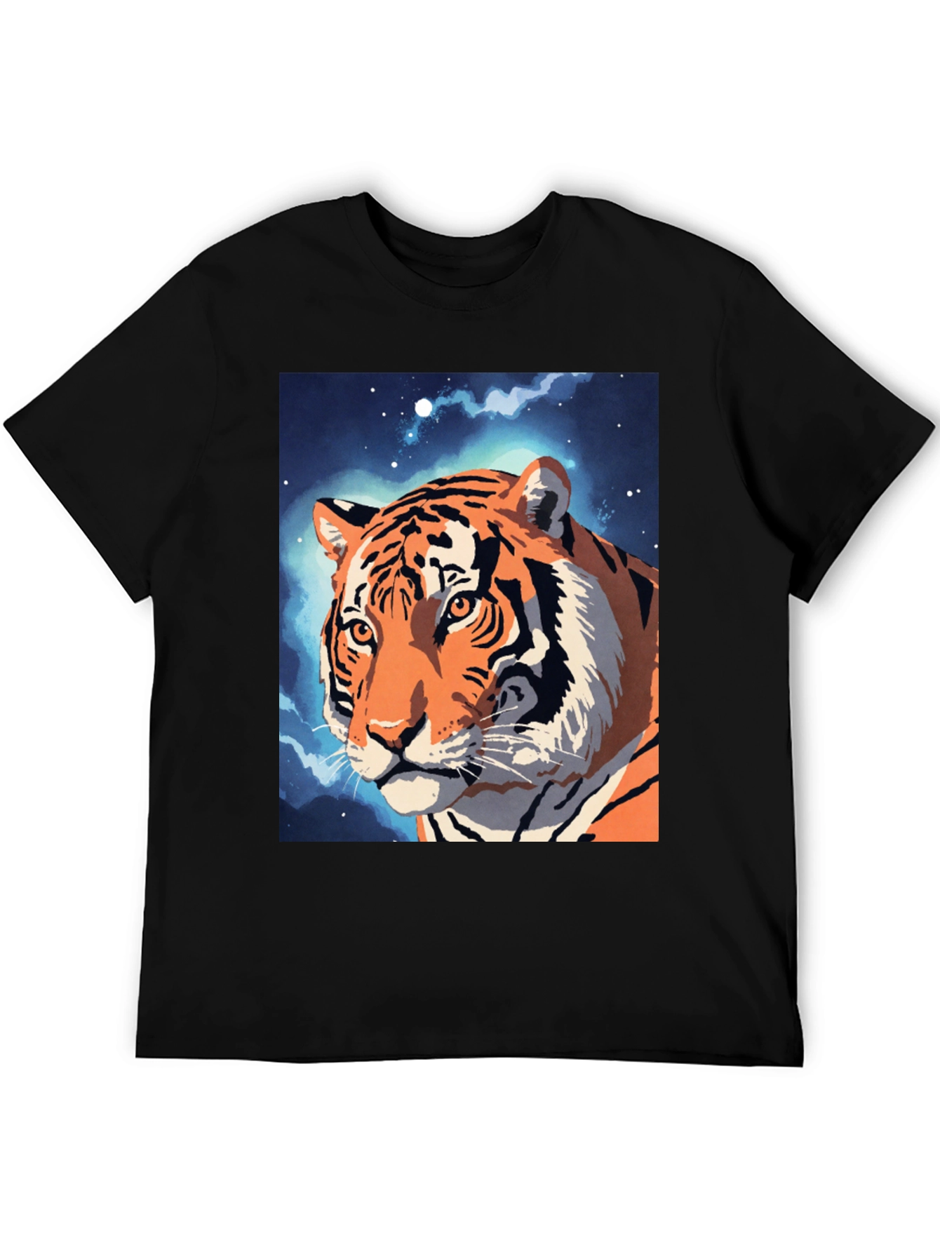 Tiger Galaxy Graphic Tee - Cool Animal Design