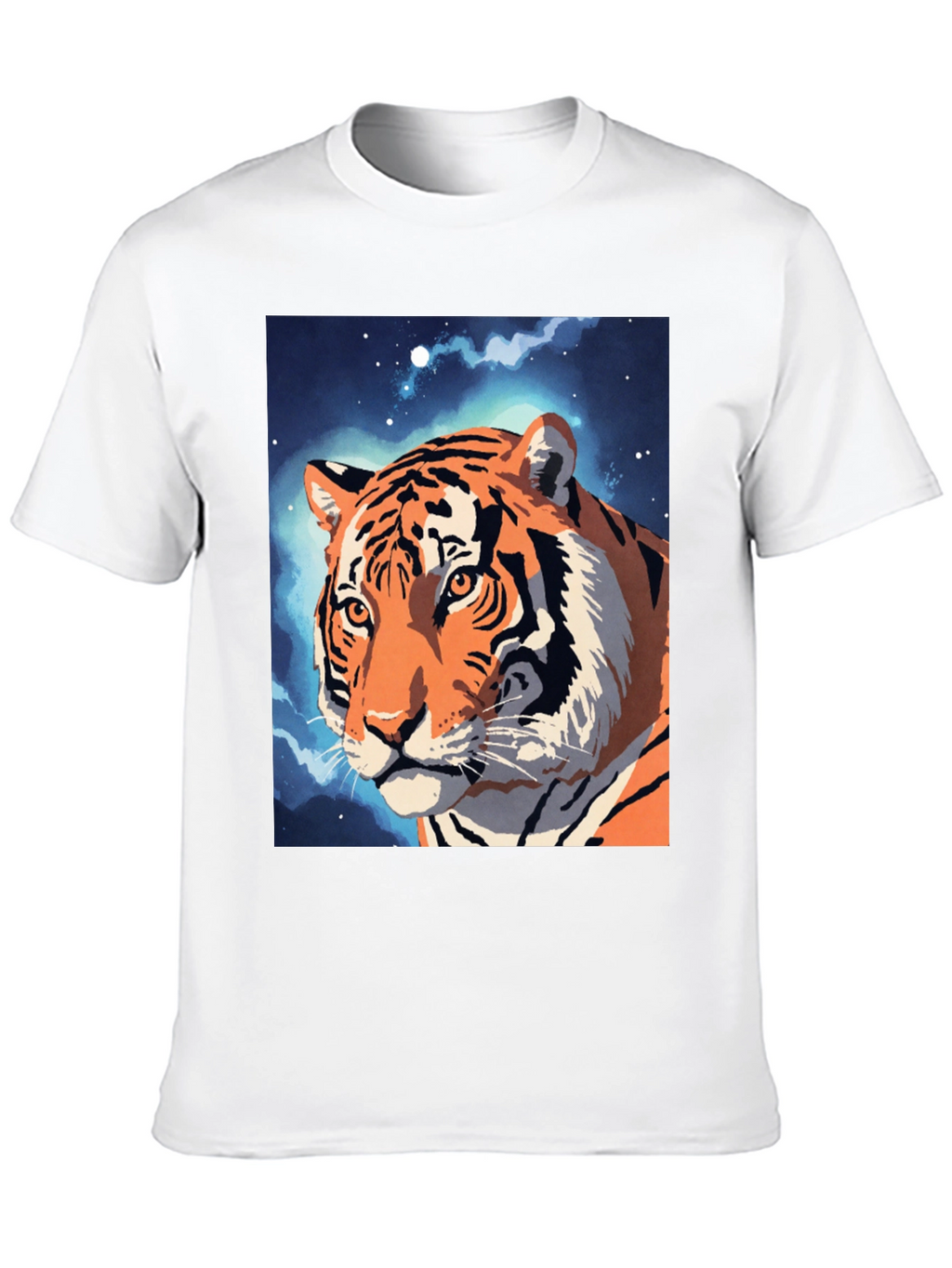 Tiger Galaxy Graphic Tee - Cool Animal Design