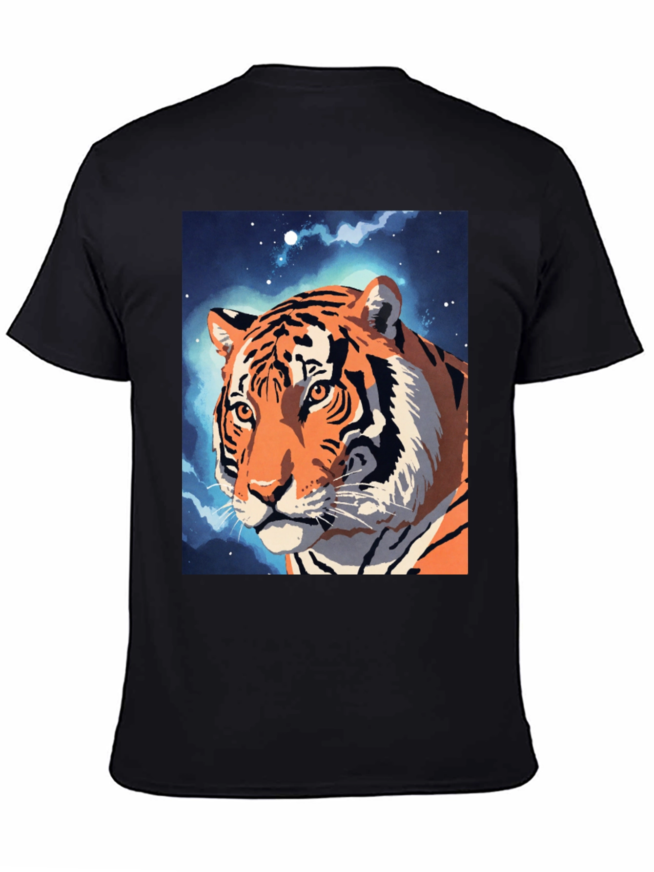 Tiger Galaxy Graphic Tee - Cool Animal Design