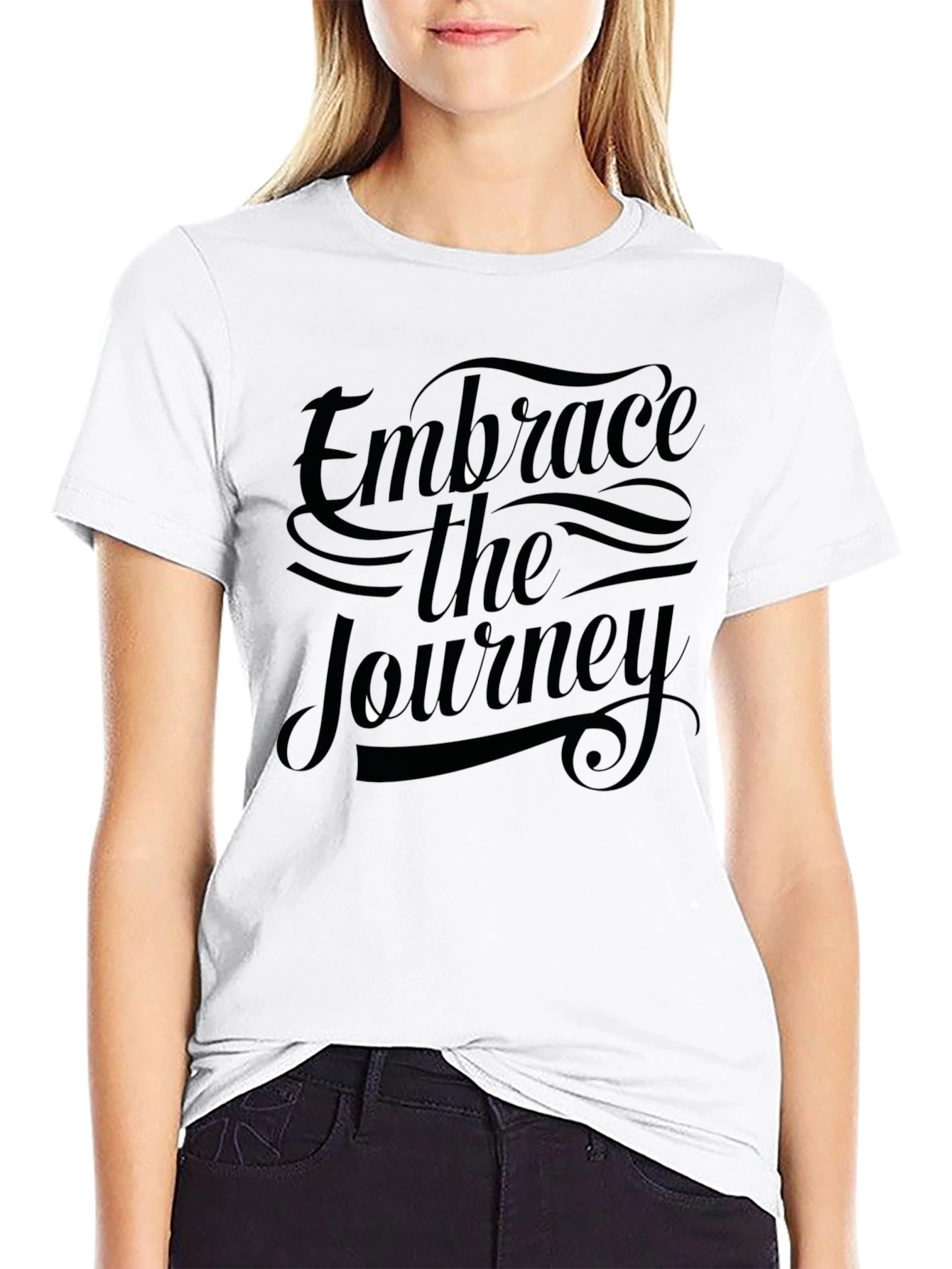 Embrace the Journey Black Graphic Tee