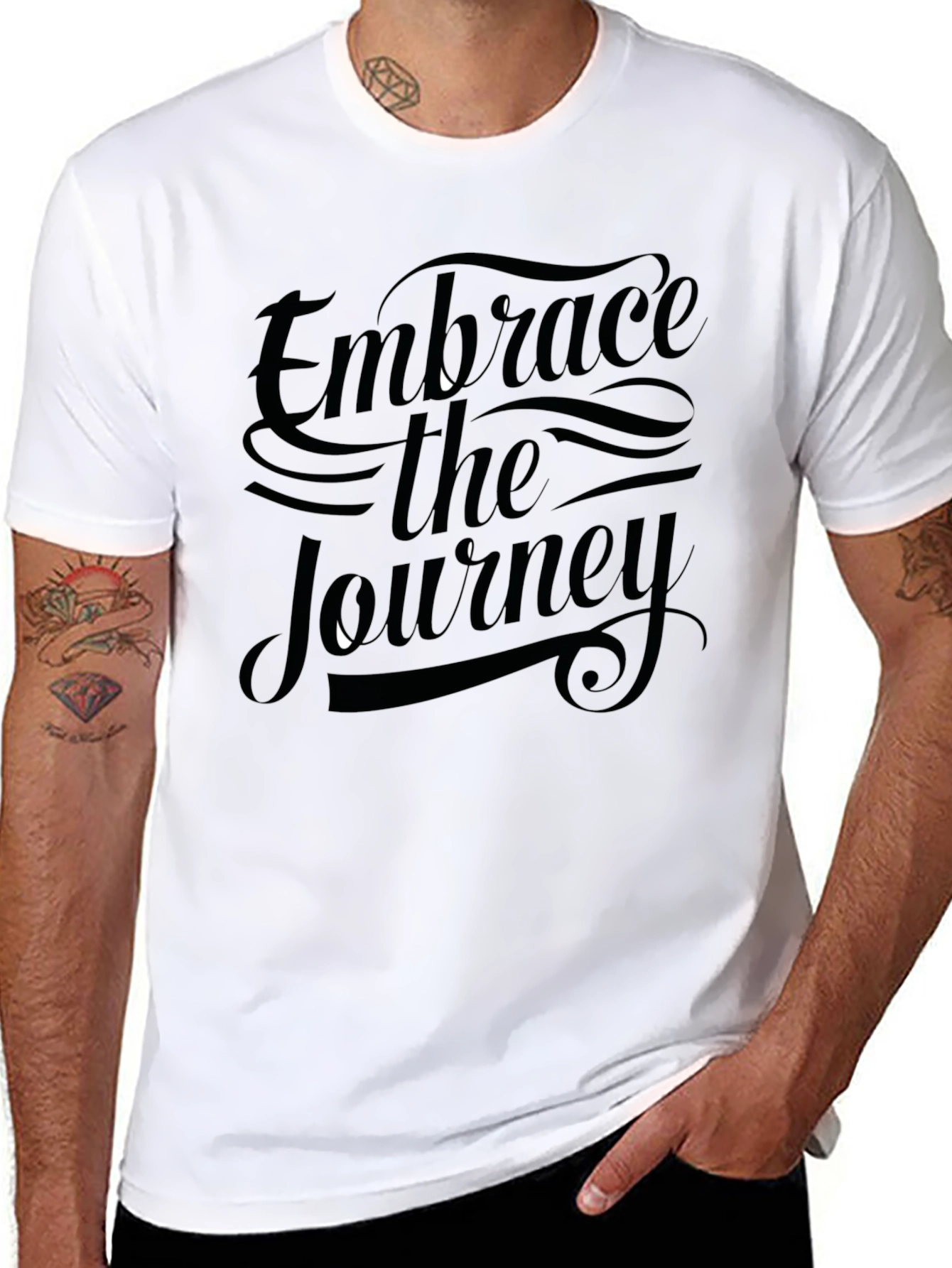 Embrace the Journey Black Graphic Tee