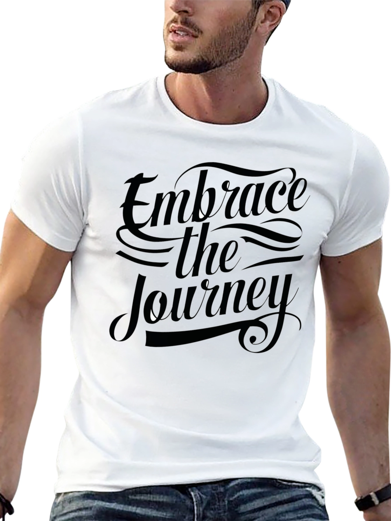 Embrace the Journey Black Graphic Tee