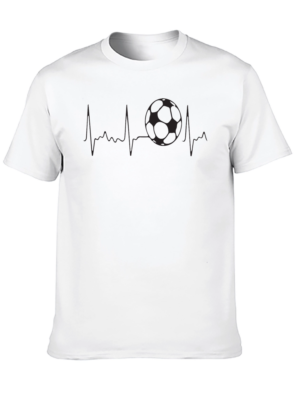 Soccer Heartbeat Graphic T-Shirt - Passionate Fan Apparel