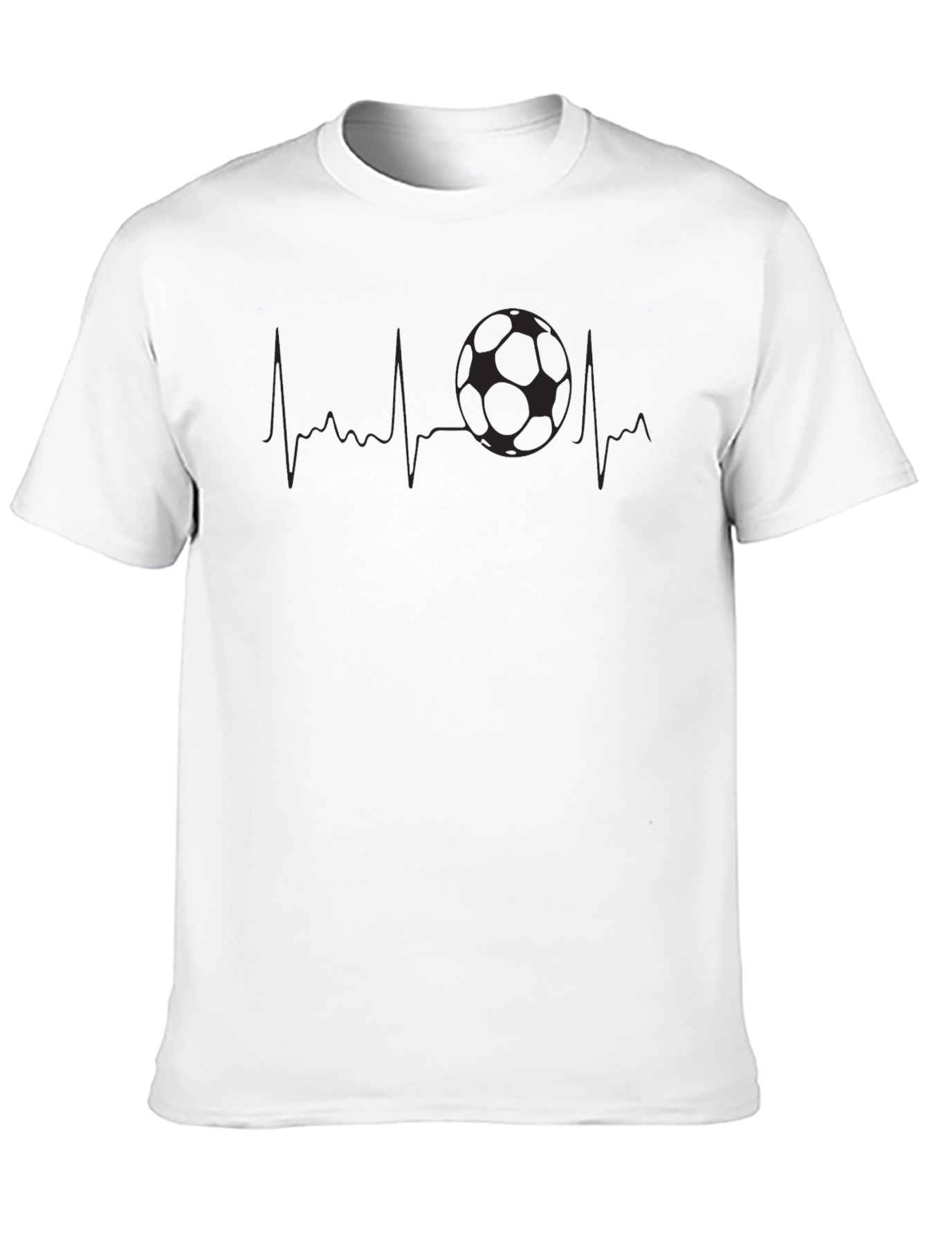 Soccer Heartbeat Graphic T-Shirt - Passionate Fan Apparel