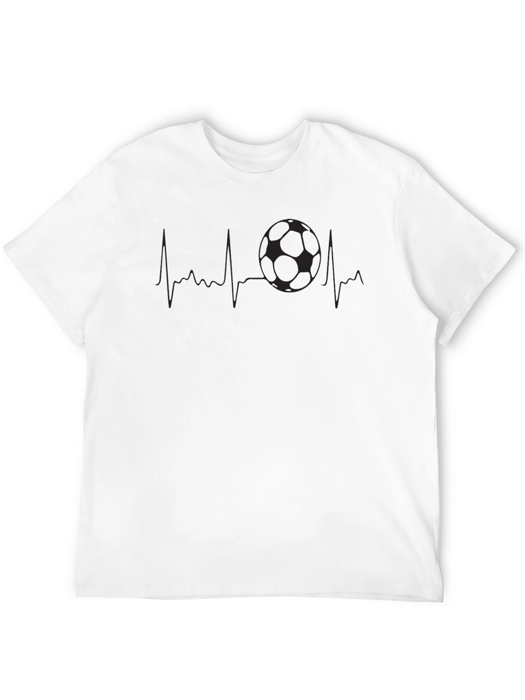 Soccer Heartbeat Graphic T-Shirt - Passionate Fan Apparel