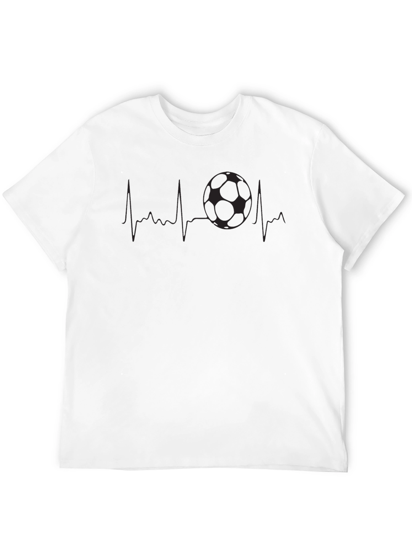 Soccer Heartbeat Graphic T-Shirt - Passionate Fan Apparel
