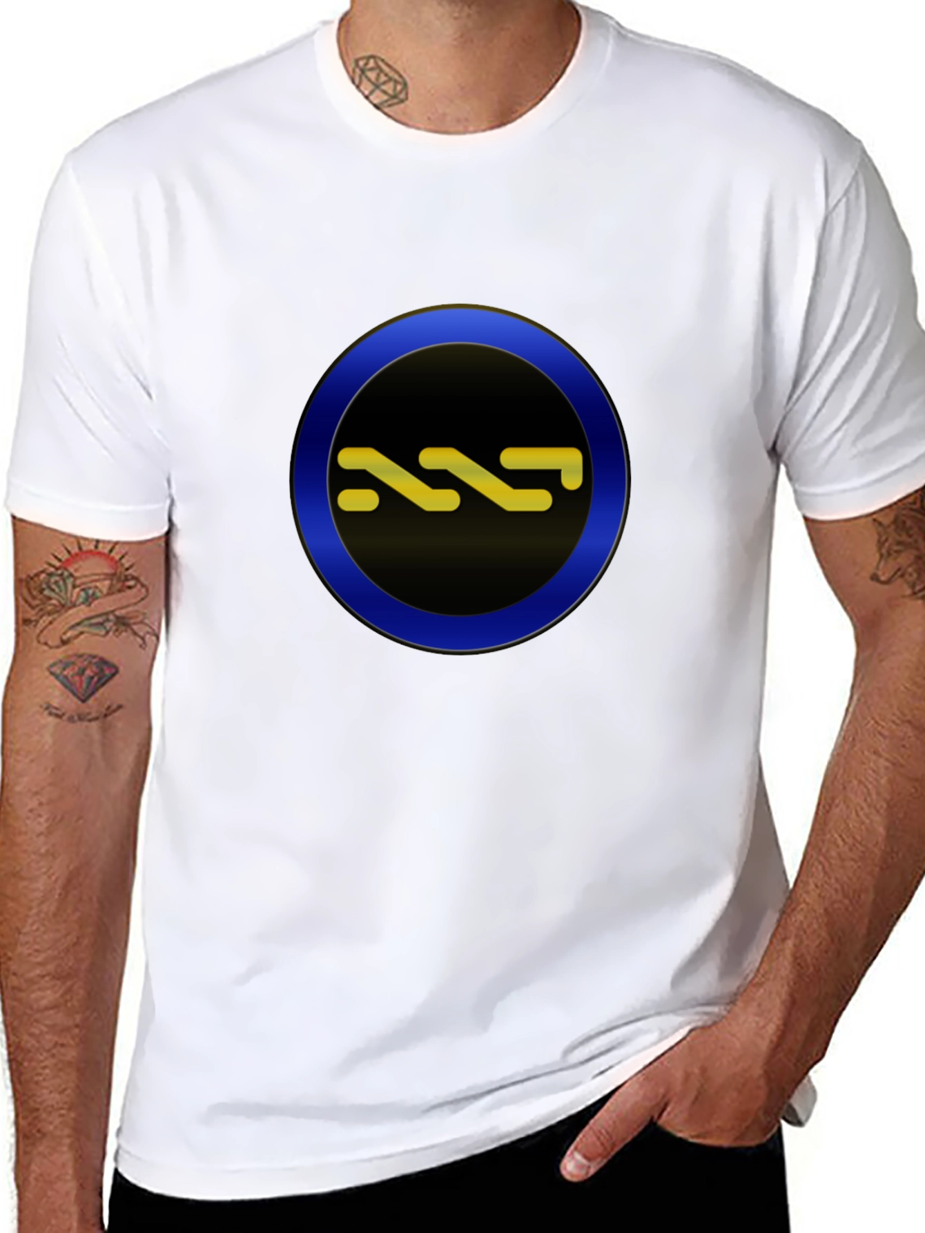 Abstract Symbol Graphic Tee - Cool Casual Style