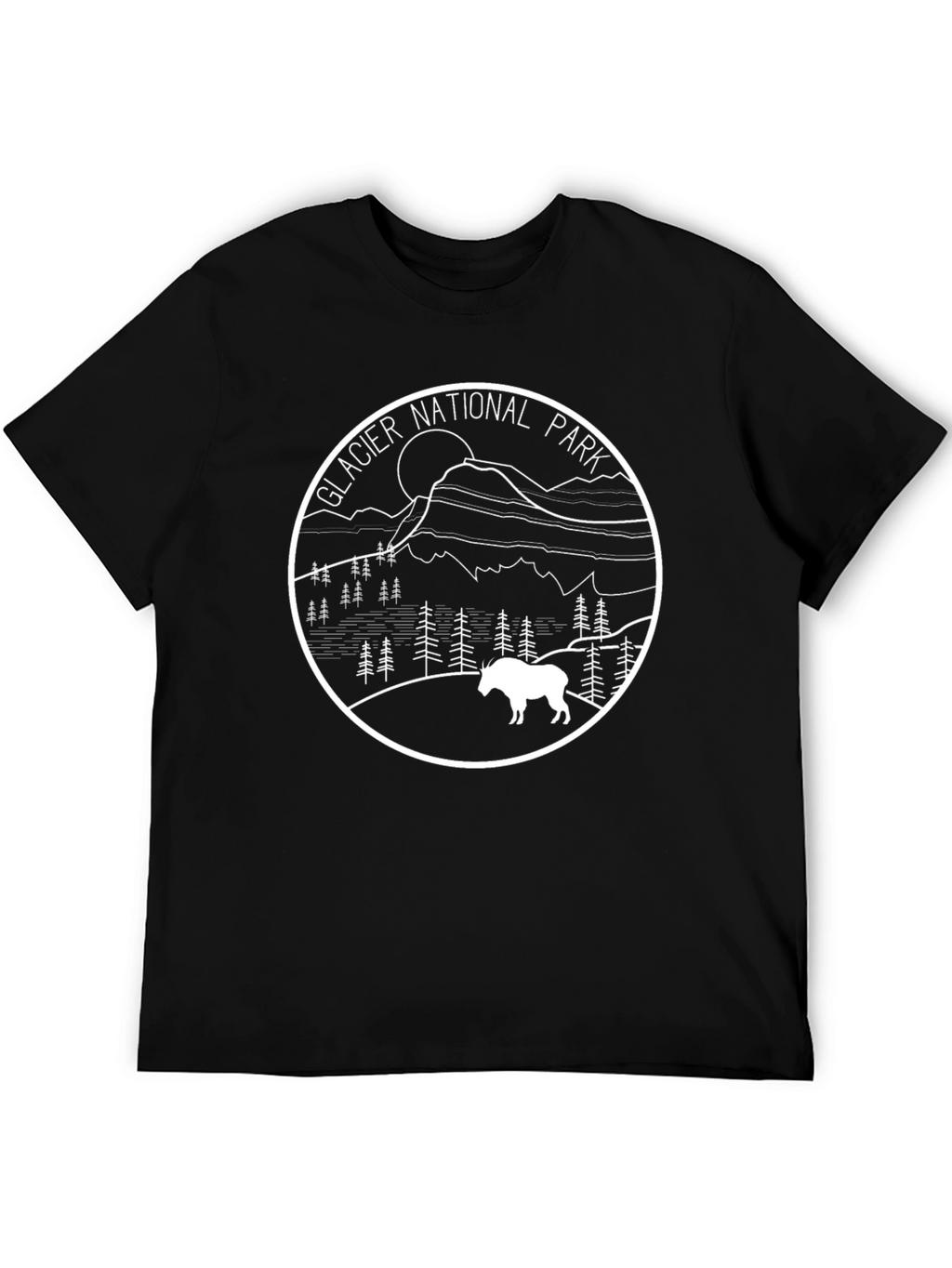 Glacier National Park T-Shirt Black Graphic Tee