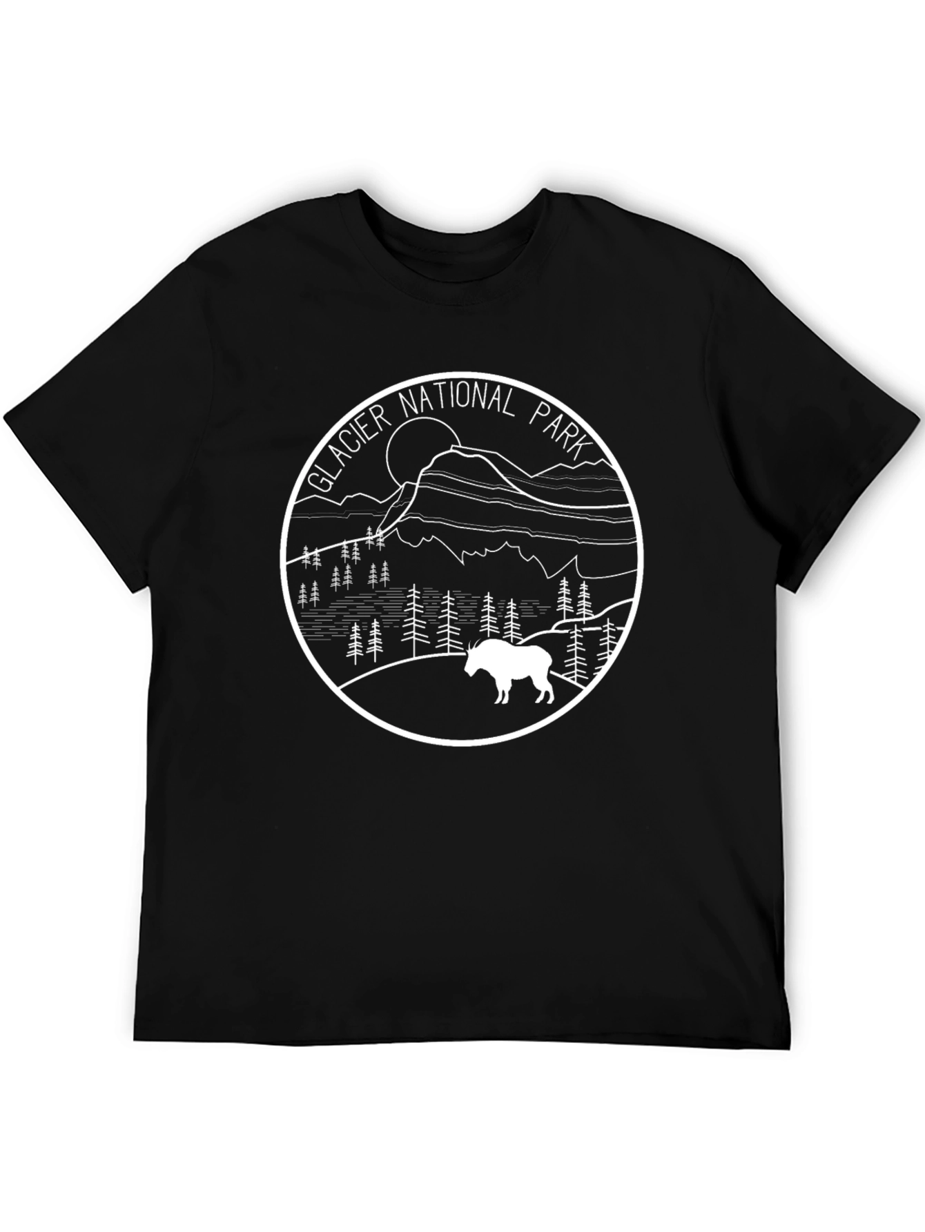 Glacier National Park T-Shirt Black Graphic Tee