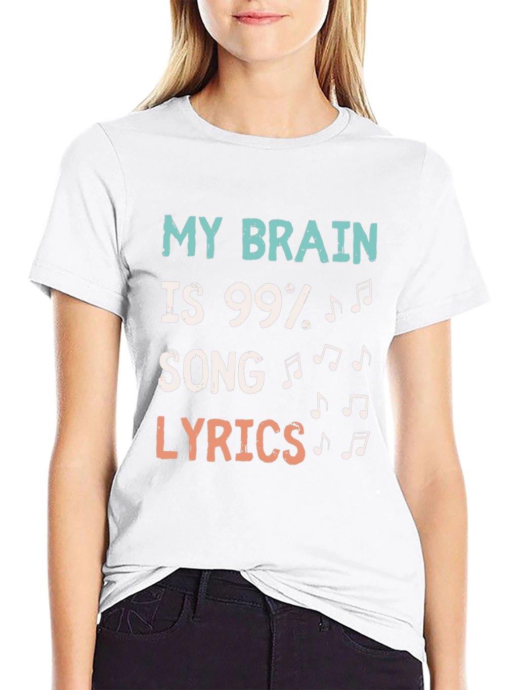 Song Lyrics Brain T-Shirt