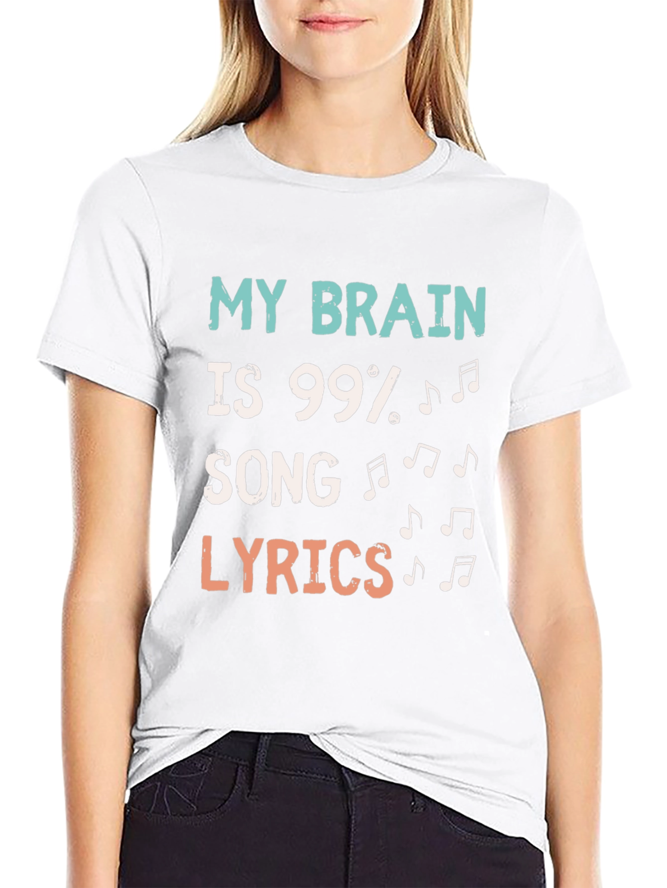 Song Lyrics Brain T-Shirt
