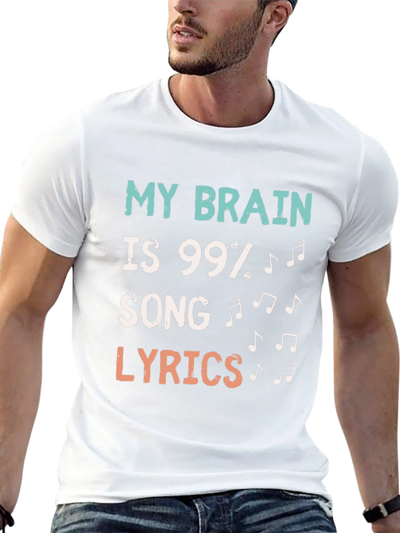 Song Lyrics Brain T-Shirt