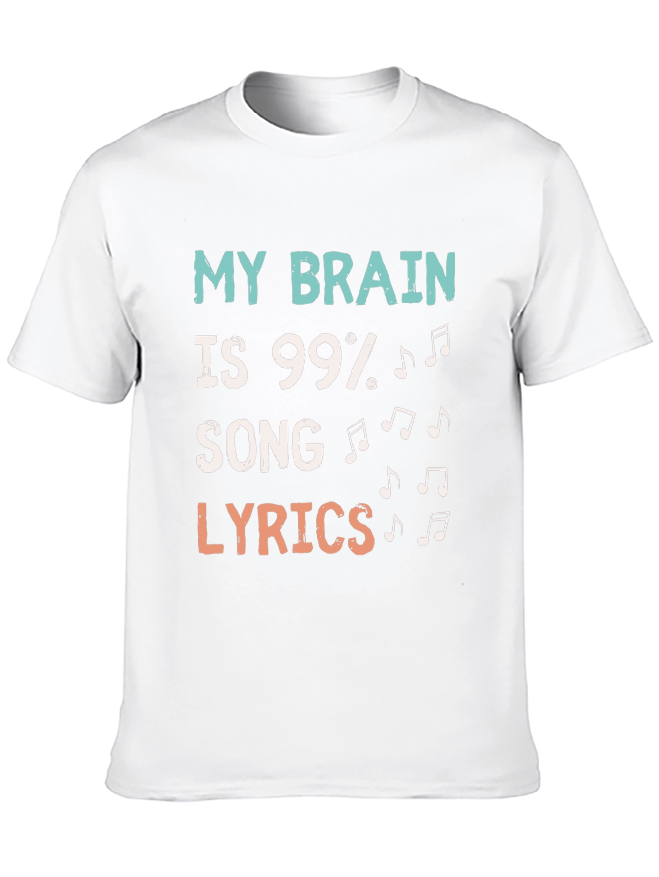 Song Lyrics Brain T-Shirt