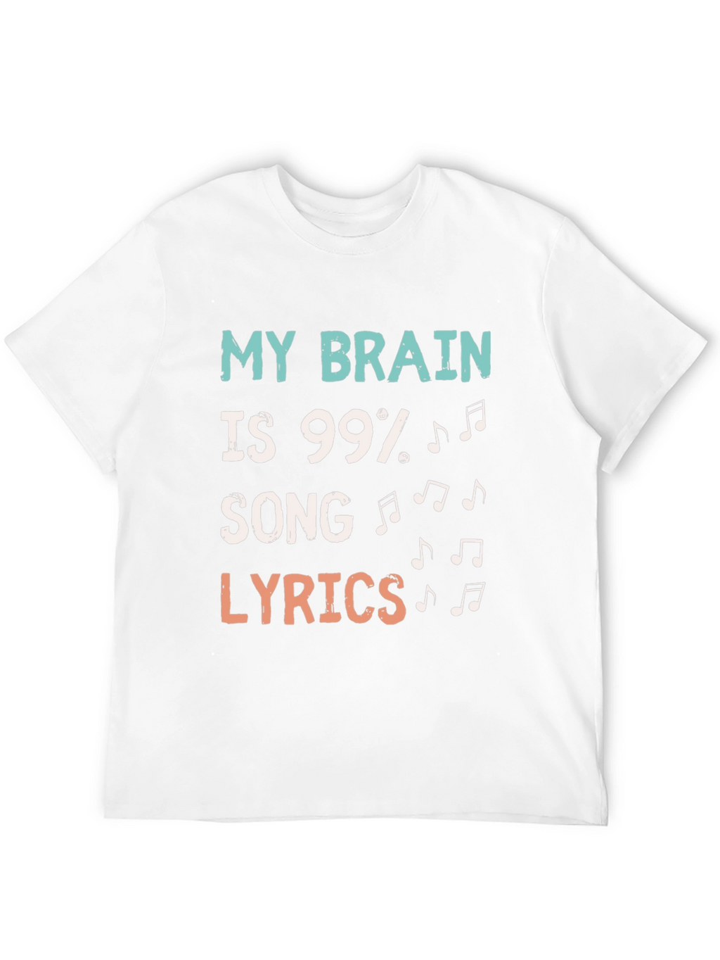 Song Lyrics Brain T-Shirt