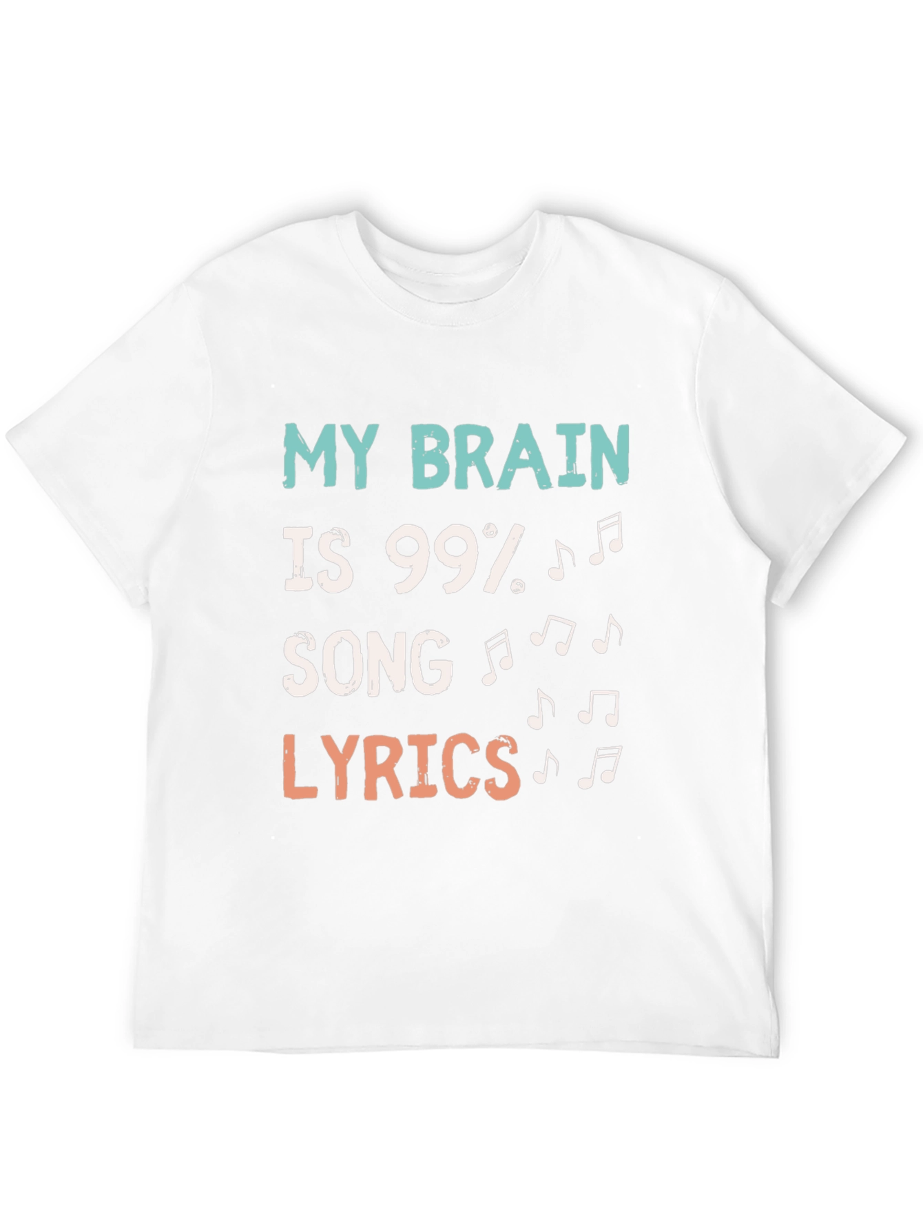 Song Lyrics Brain T-Shirt