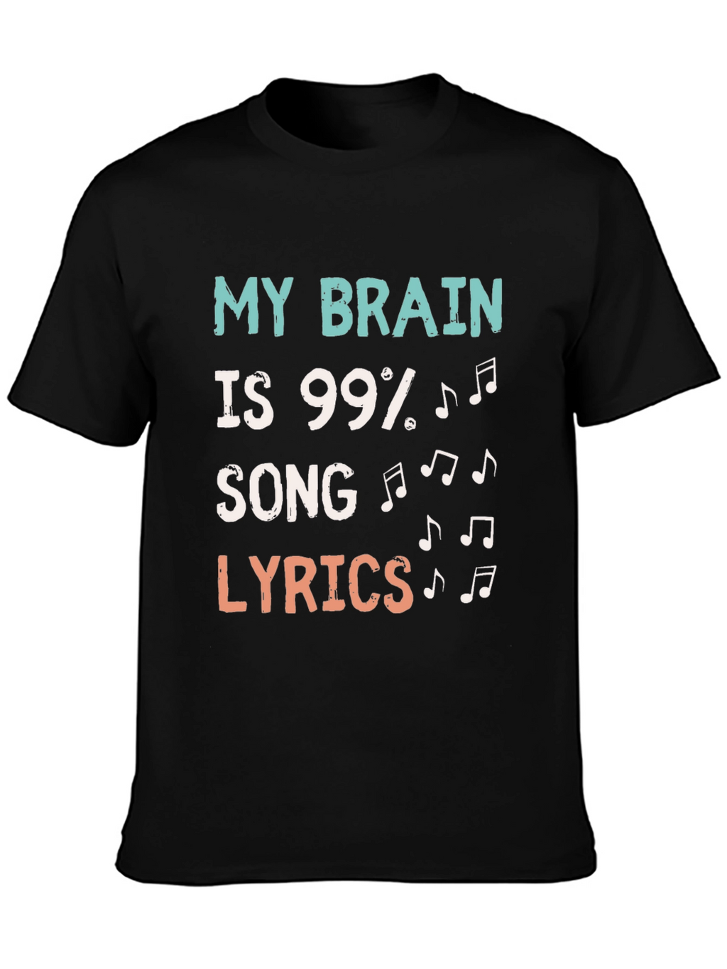 Song Lyrics Brain T-Shirt