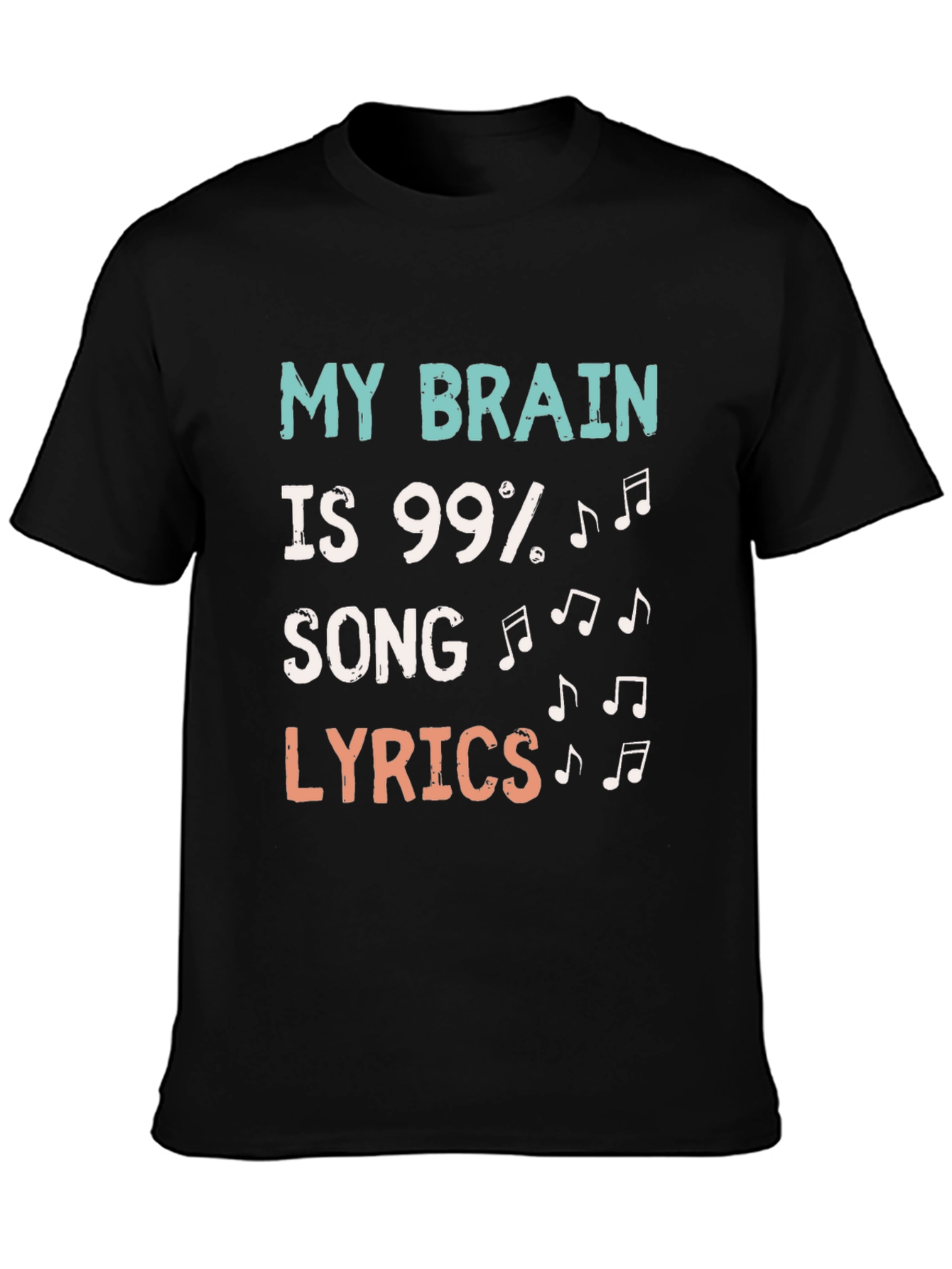 Song Lyrics Brain T-Shirt