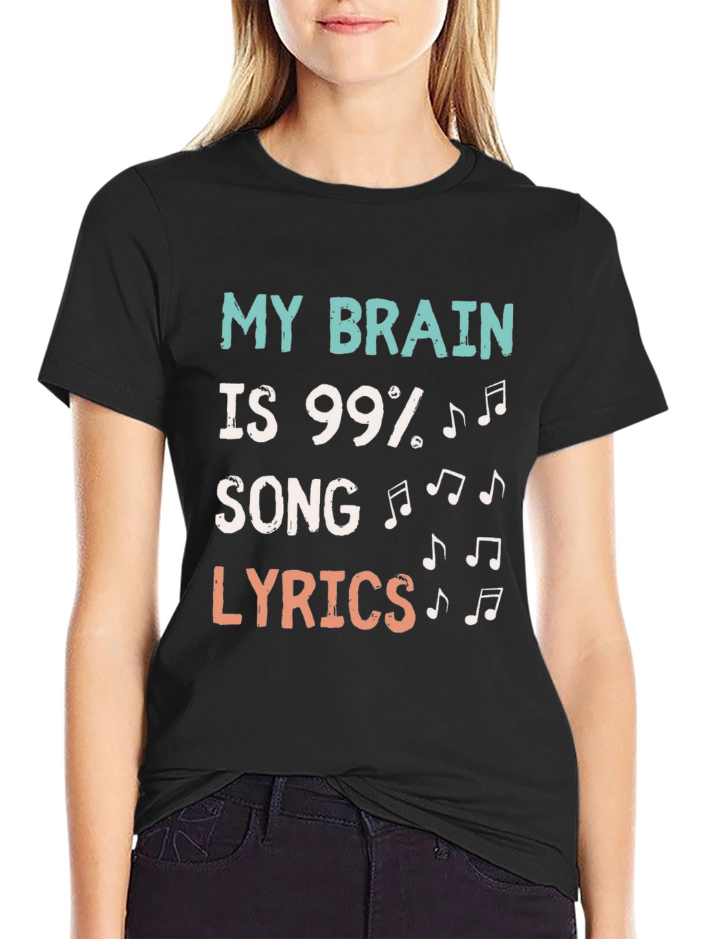 Song Lyrics Brain T-Shirt