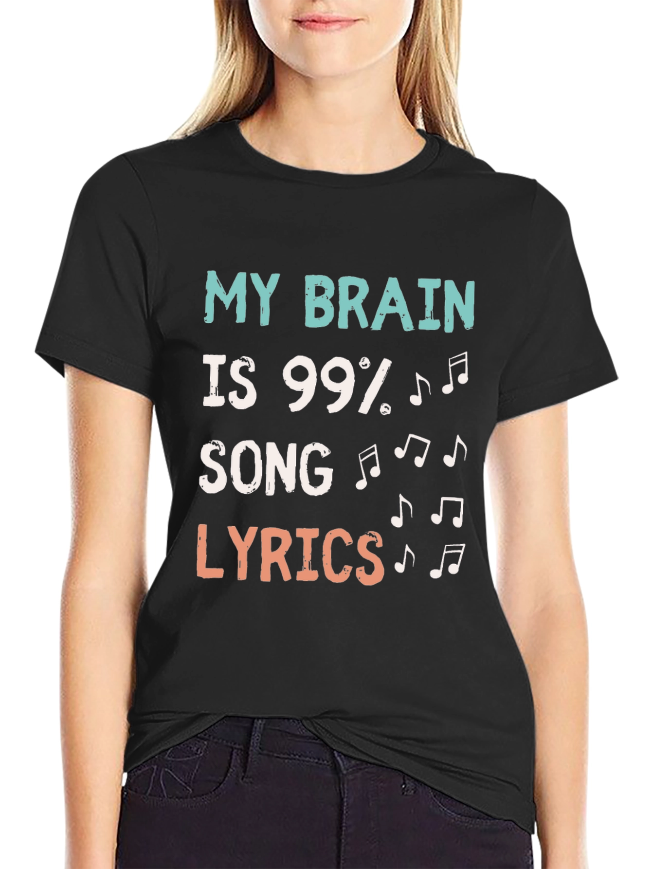 Song Lyrics Brain T-Shirt