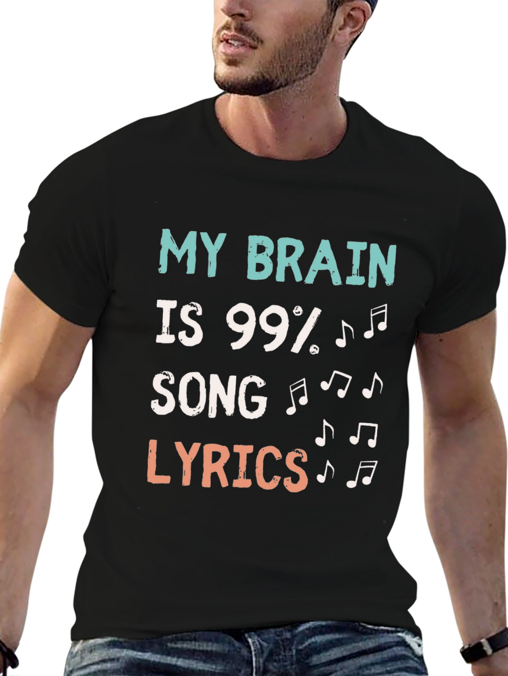 Song Lyrics Brain T-Shirt