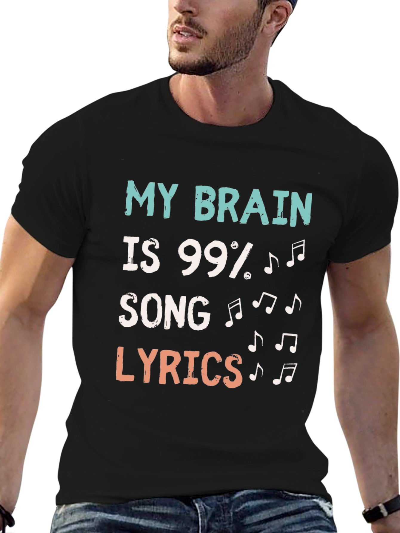 Song Lyrics Brain T-Shirt