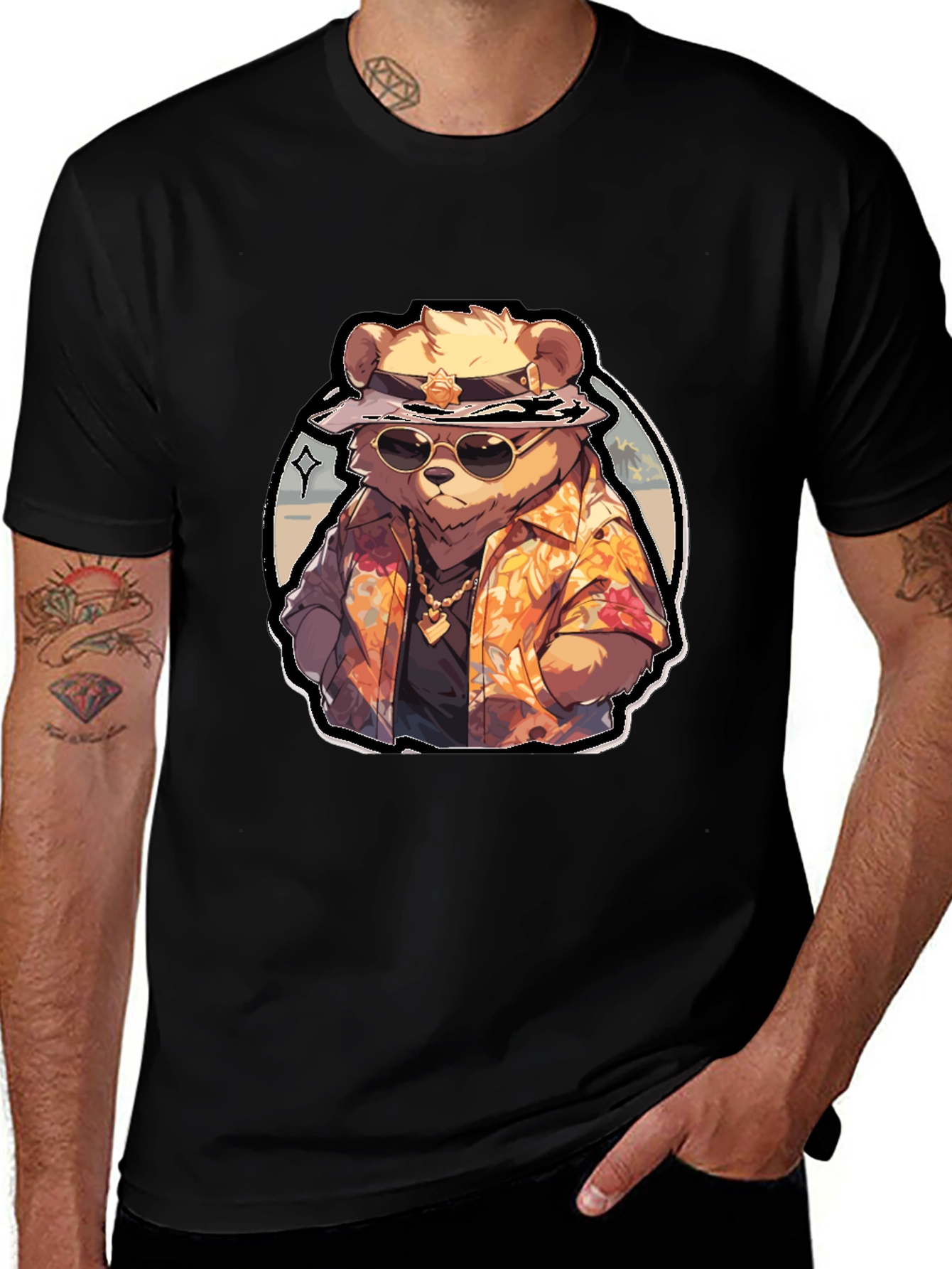 Cool Bear Hawaiian Shirt Graphic Tee