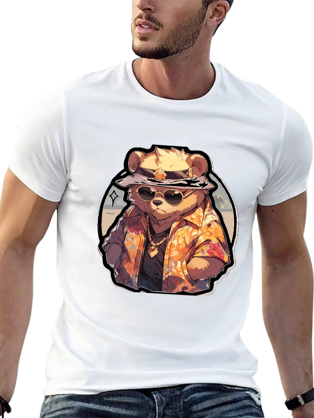 Cool Bear Hawaiian Shirt Graphic Tee