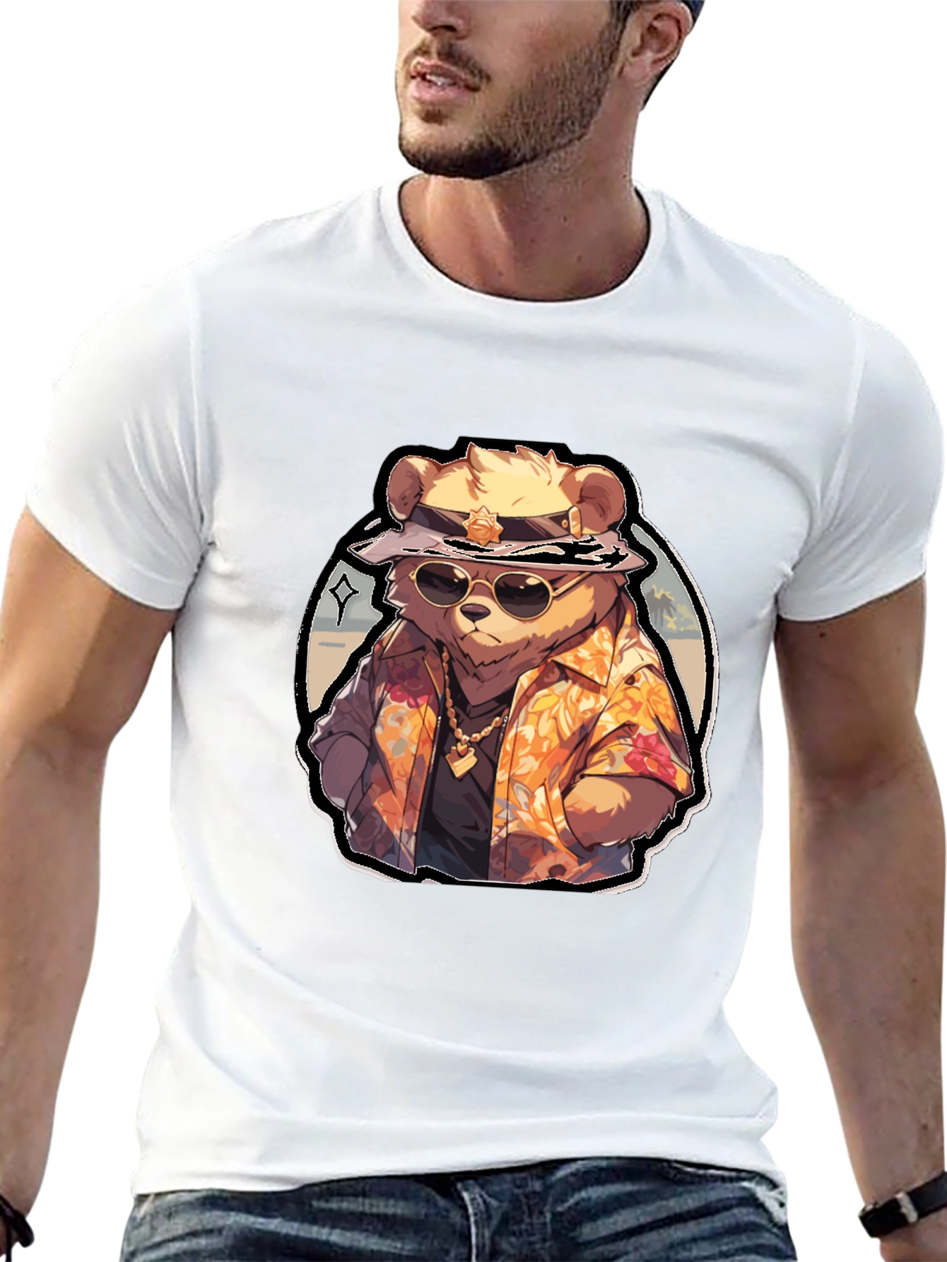 Cool Bear Hawaiian Shirt Graphic Tee