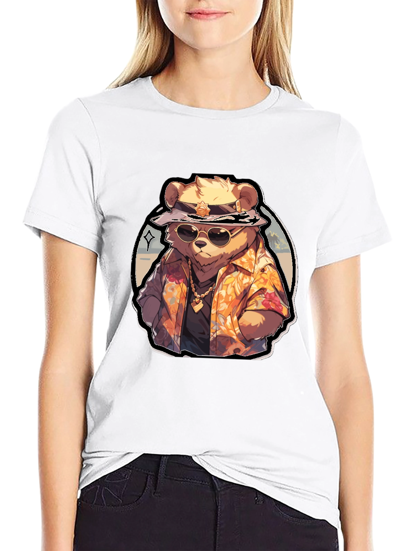 Cool Bear Hawaiian Shirt Graphic Tee