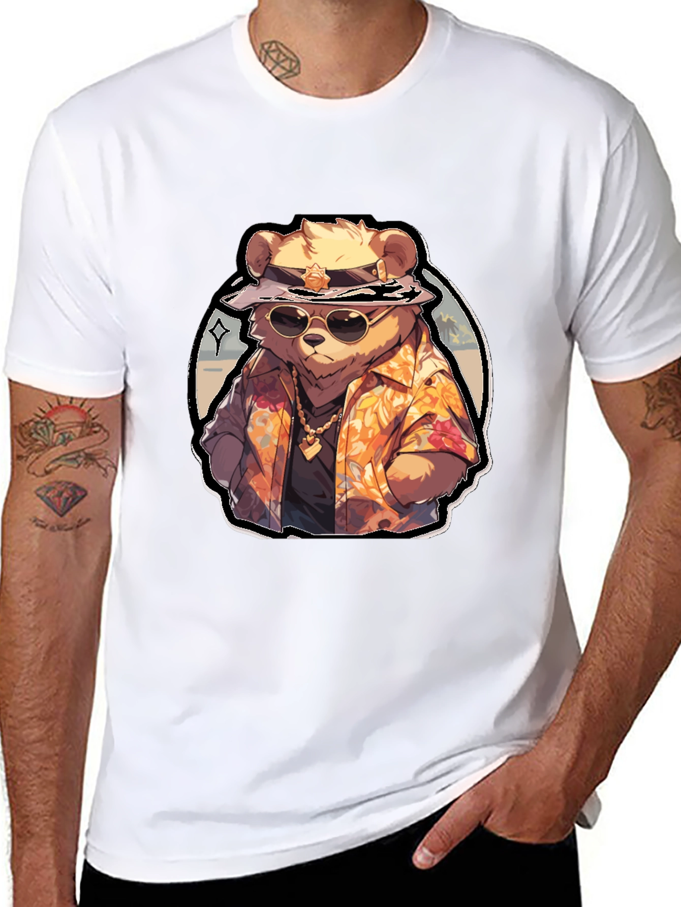 Cool Bear Hawaiian Shirt Graphic Tee