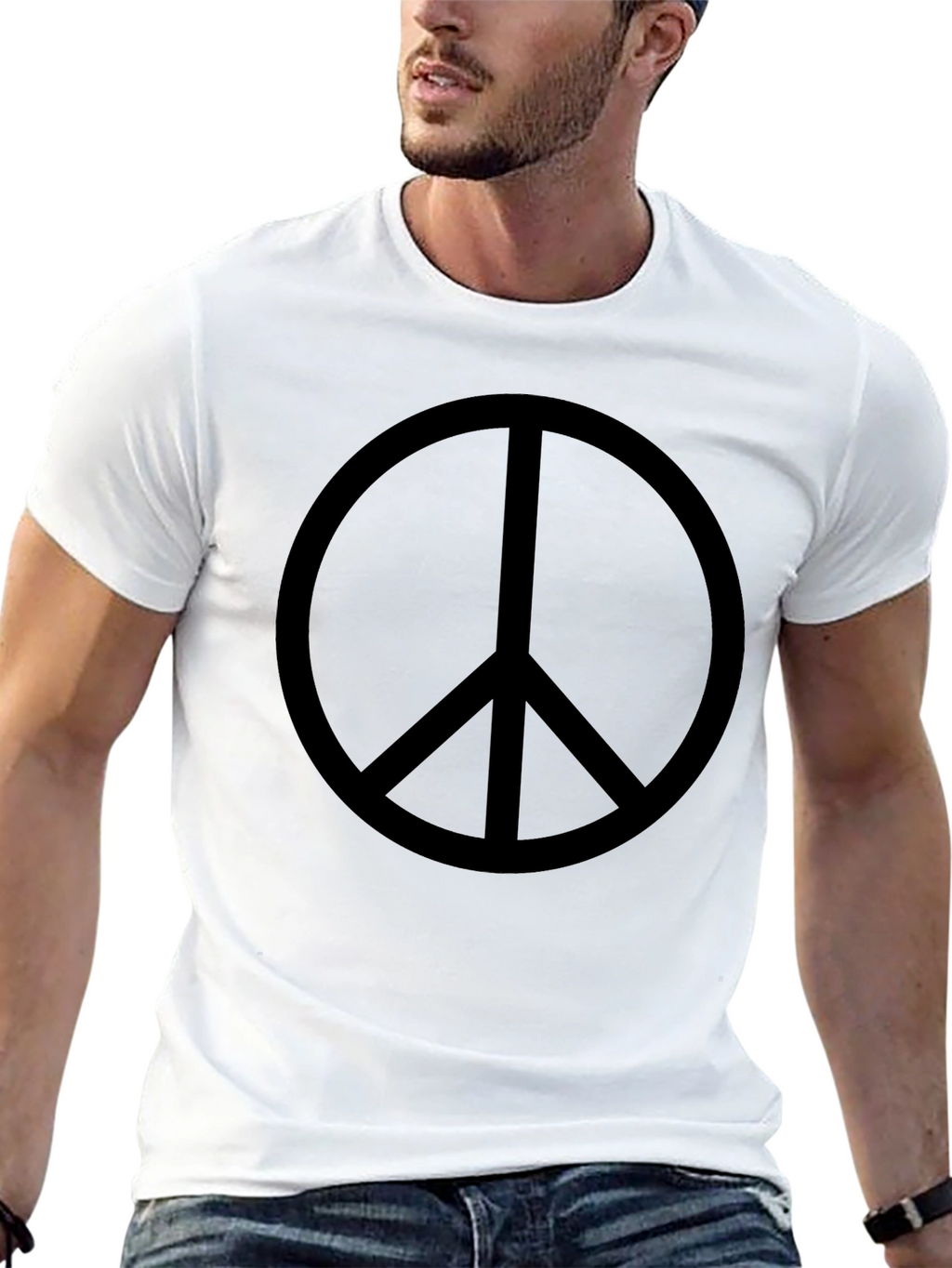 Peace Sign Graphic T-Shirt - Classic Black