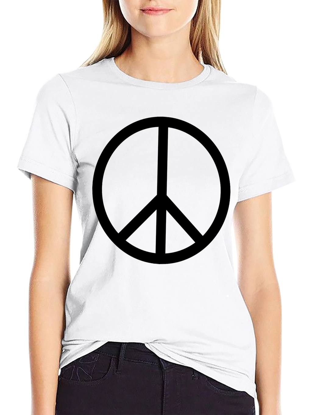 Peace Sign Graphic T-Shirt - Classic Black