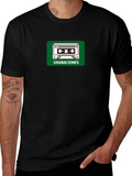 Retro Cassette Tape Graphic T-Shirt - Black