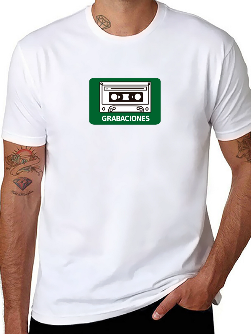 Retro Cassette Tape Graphic T-Shirt - Black