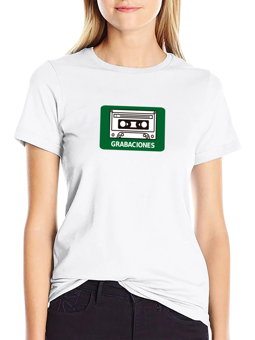 Retro Cassette Tape Graphic T-Shirt - Black